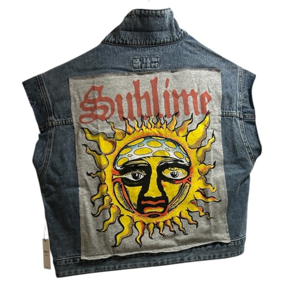 SUBLIME jean jacket vest custom original ONE OF A KIND creation